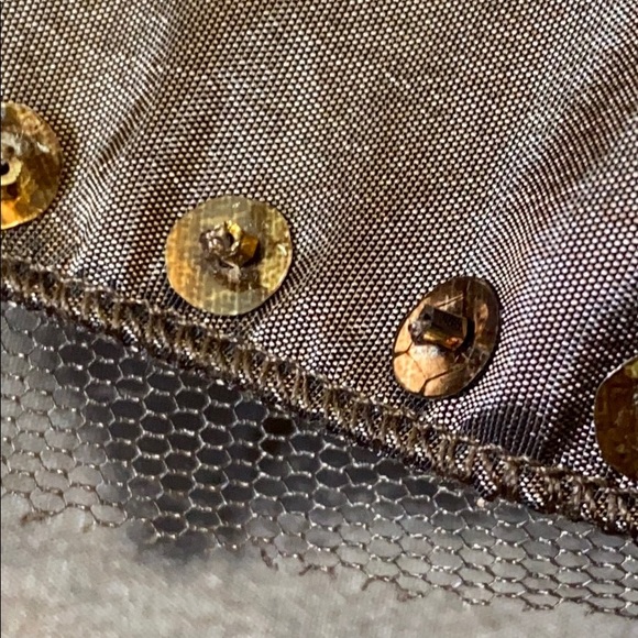 NWT STYLE VINTAGE BROWN LACE/SEQUINED MAXI SKIRT - Picture 7 of 12